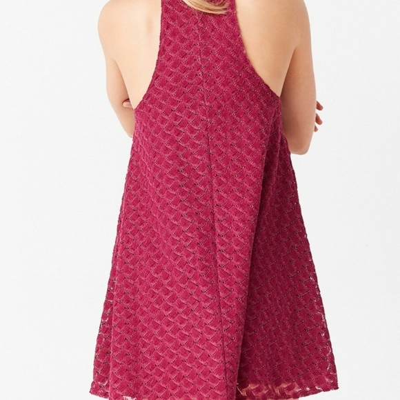 Maroon Flame Halter Dress - Picture 4 of 4